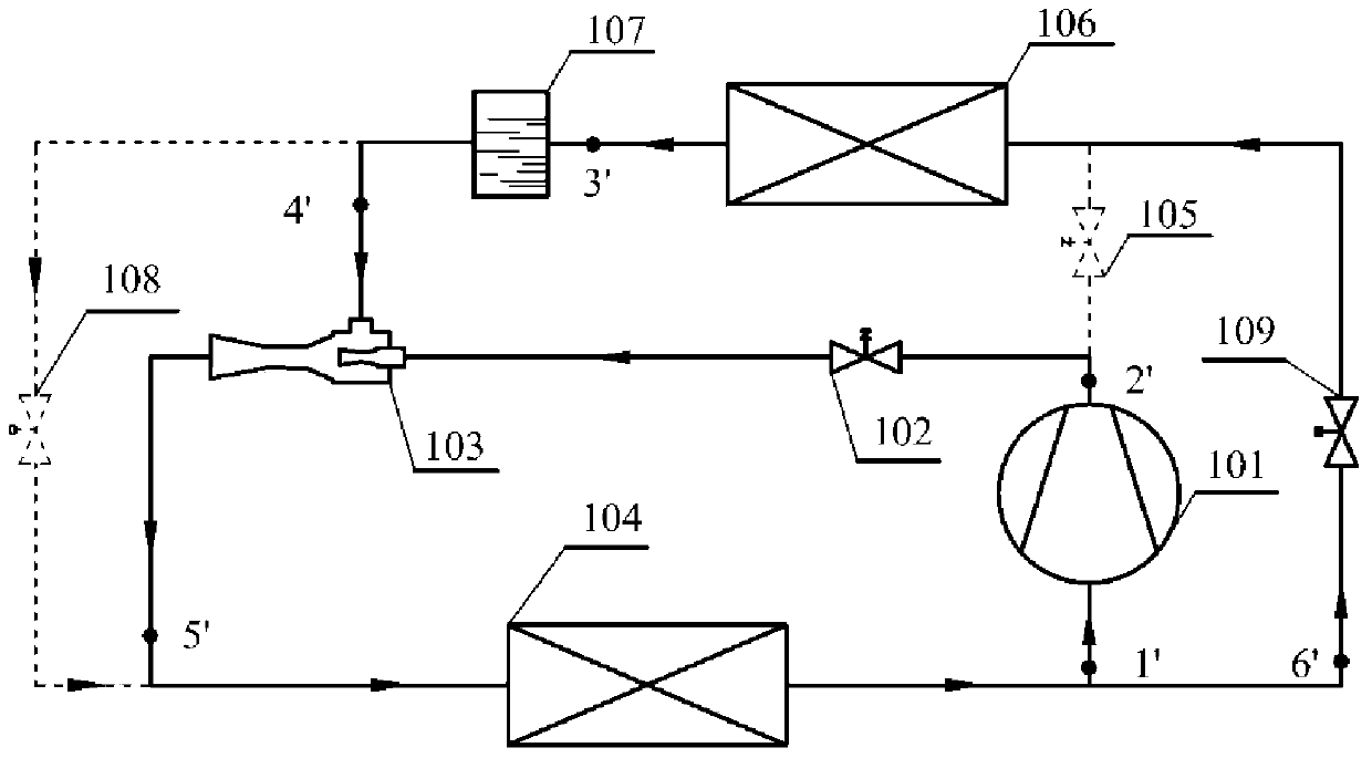 A Heat Pipe Vapor Compression Composite Refrigeration System with Ejector for Air Conditioning