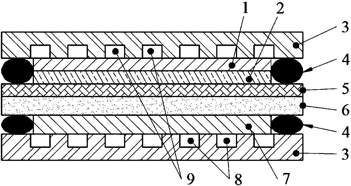 High-temperature solid-state fuel cell stack with sealing and electron collection integrated structure and preparation method thereof