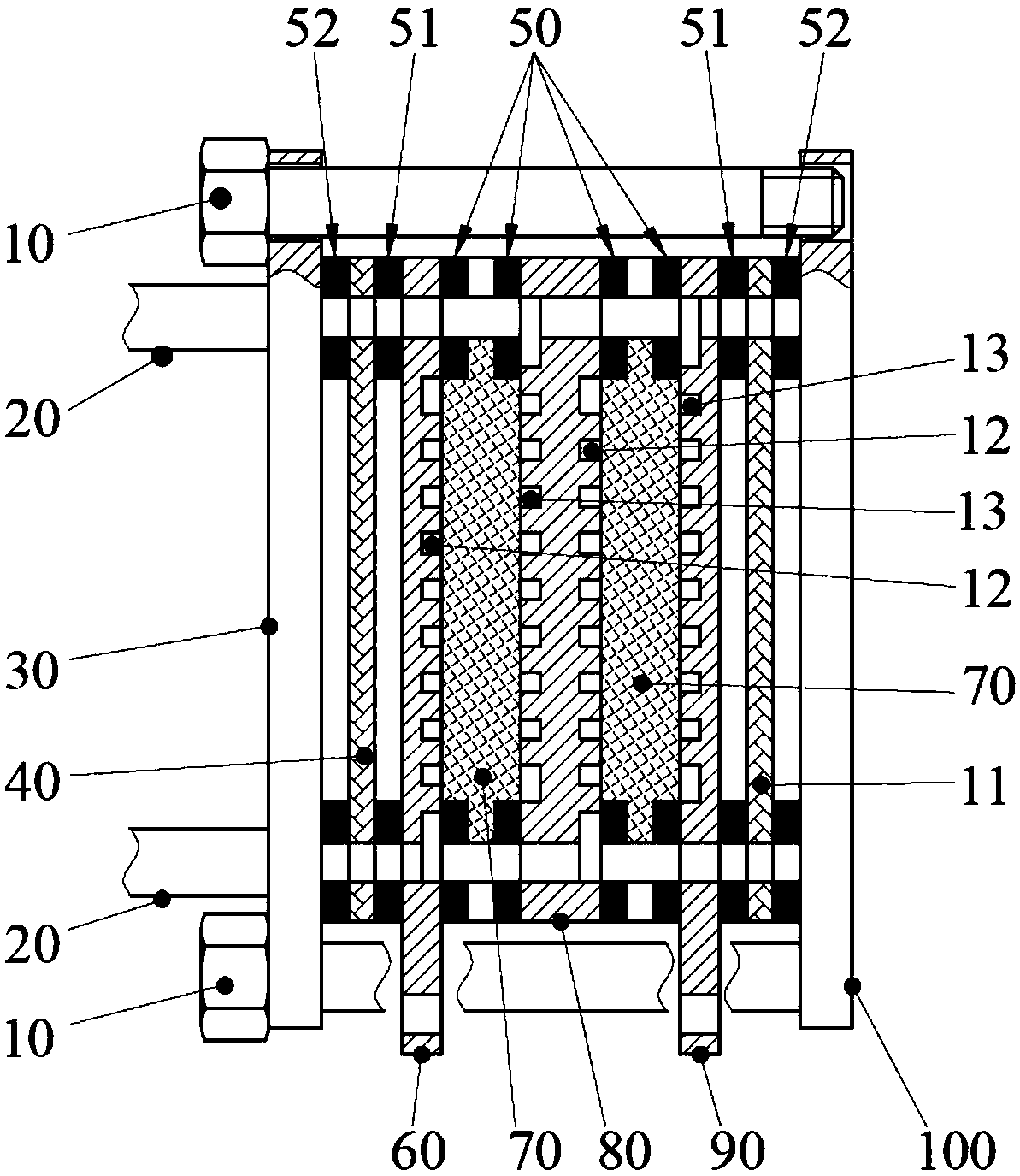 High-temperature solid-state fuel cell stack with sealing and electron collection integrated structure and preparation method thereof