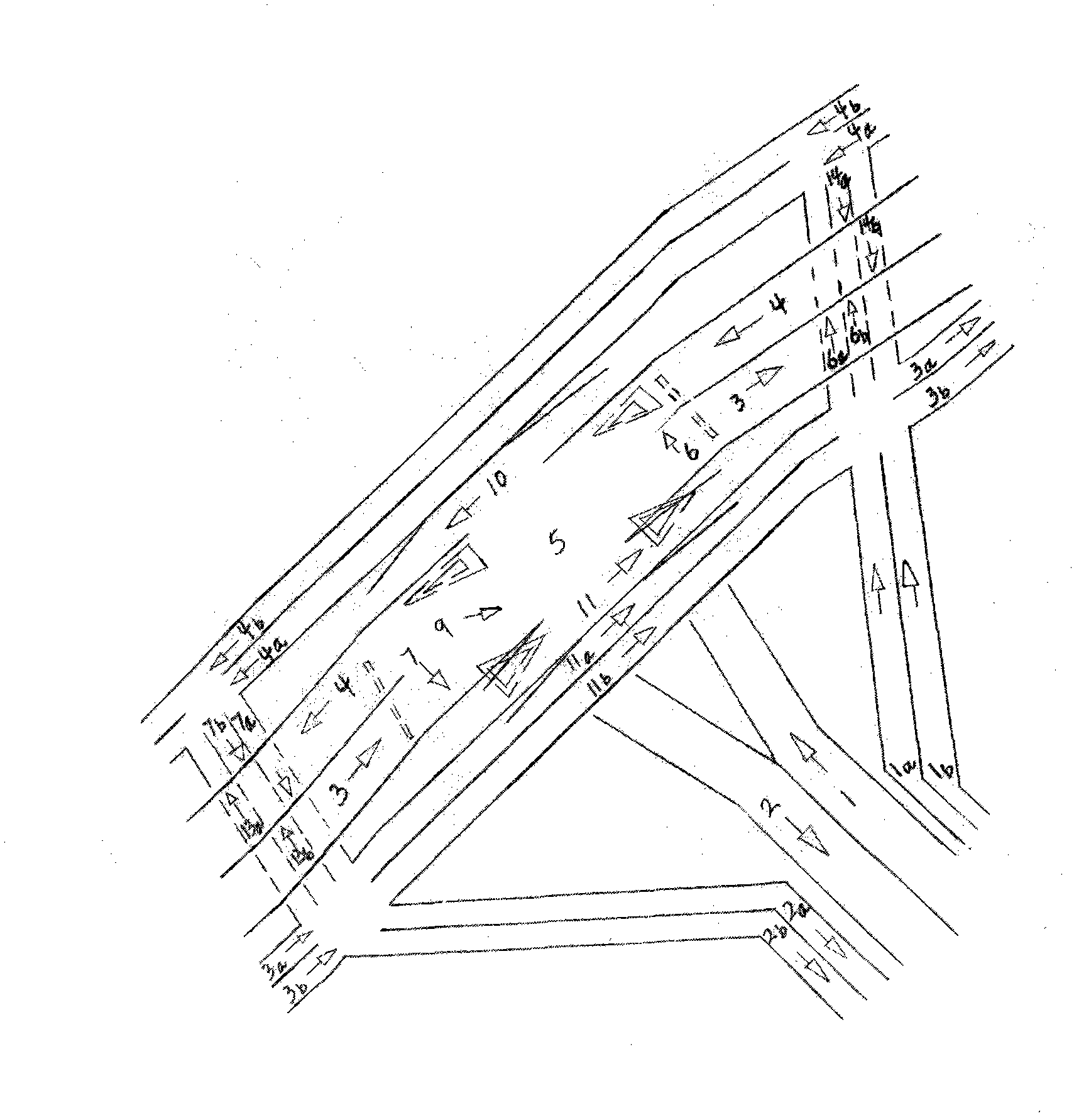 Two-layer road structure which enables motor vehicles, non-motor vehicles and pedestrians to drive and walk smoothly at crossroads