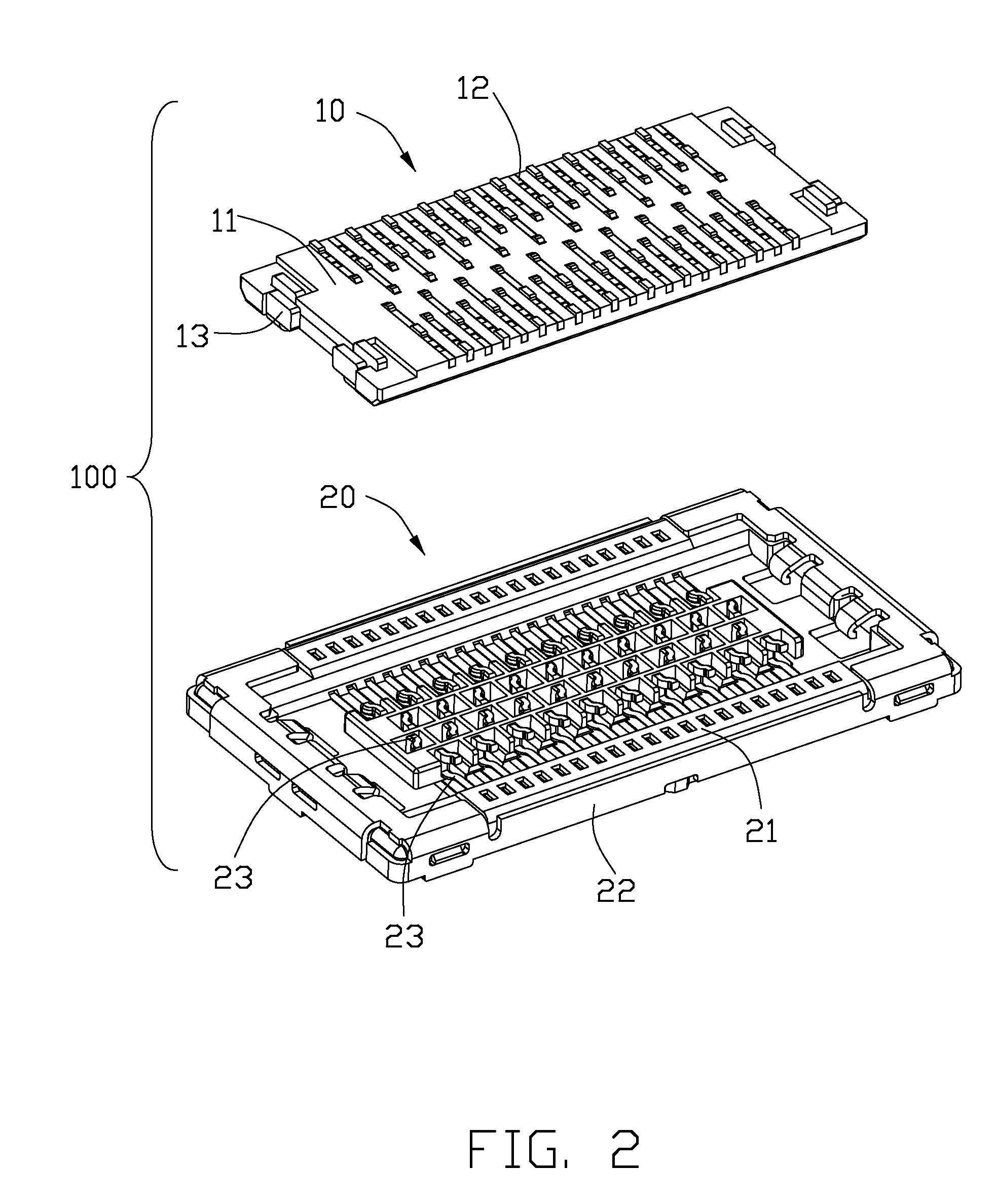 Board to board connector assembly having improved plug and receptacle contacts