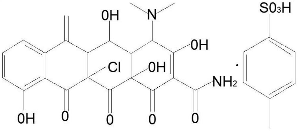 A kind of synthetic method of 11α-chloromethyloxytetracycline p-toluenesulfonate