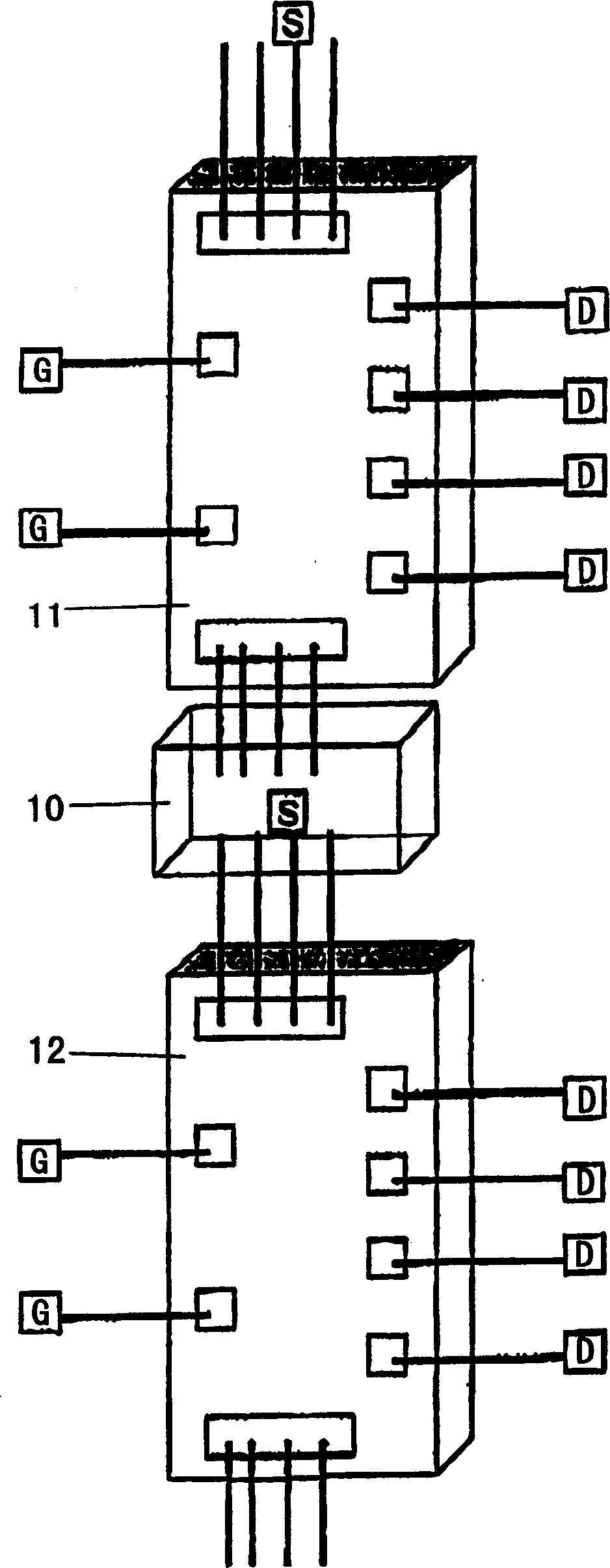 Method and device for inteconnect radio frequency power SiC field effect transistors