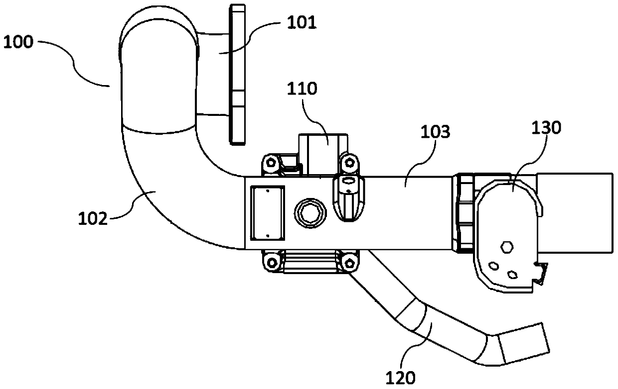 Gas inlet connecting pipe assembly and natural gas engine comprising same