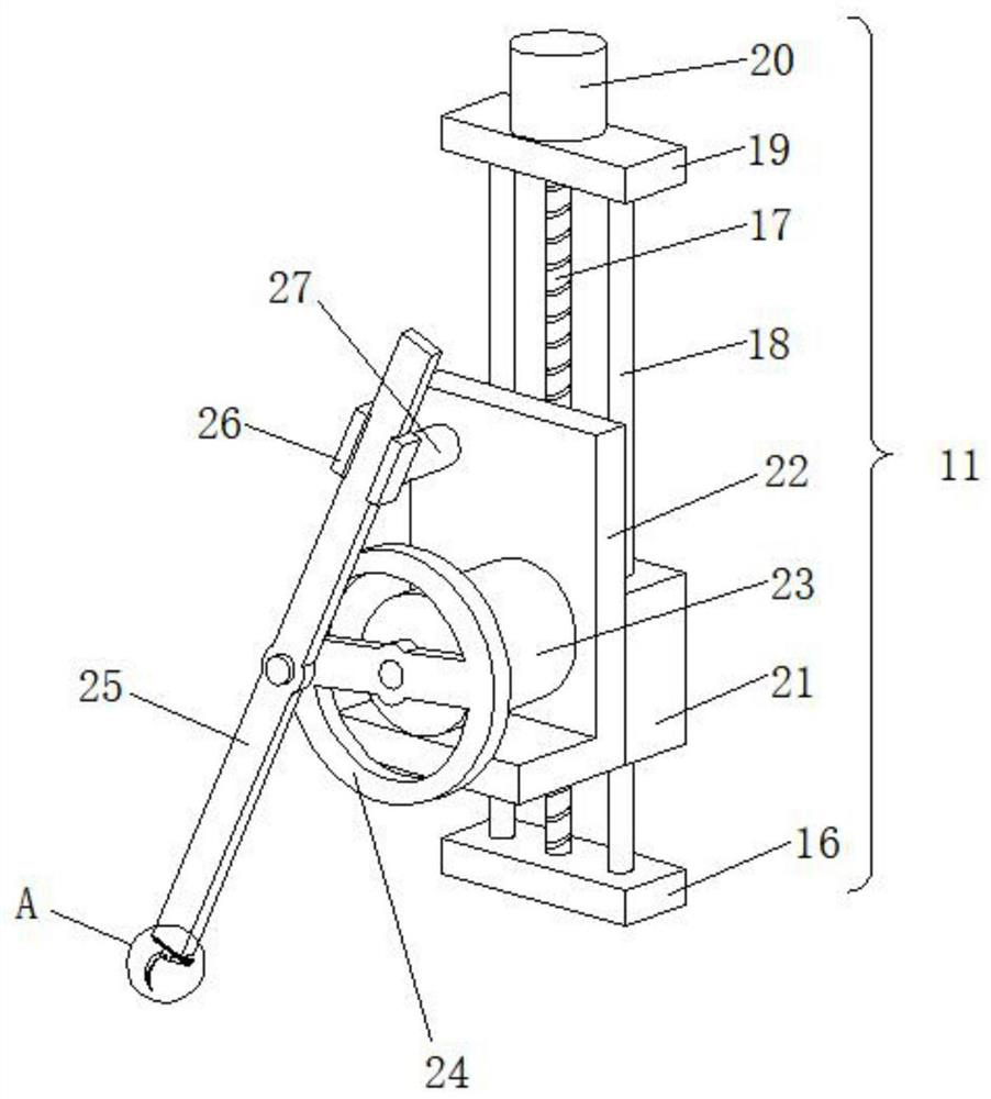Bridge expansion joint cleaning device with anti-breaking cleaning hook mechanism