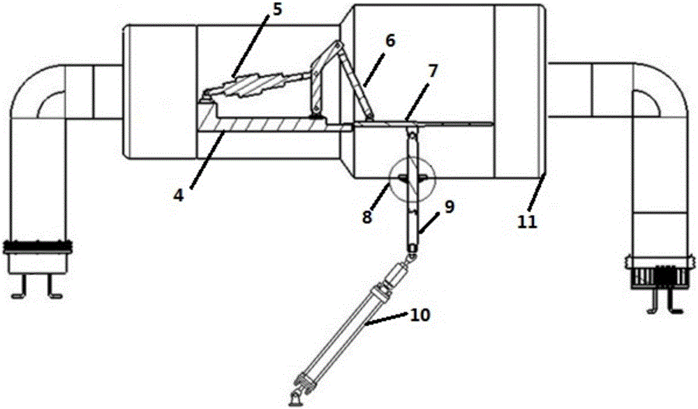 Simulation testing device used for air vehicle rudder transmission mechanism