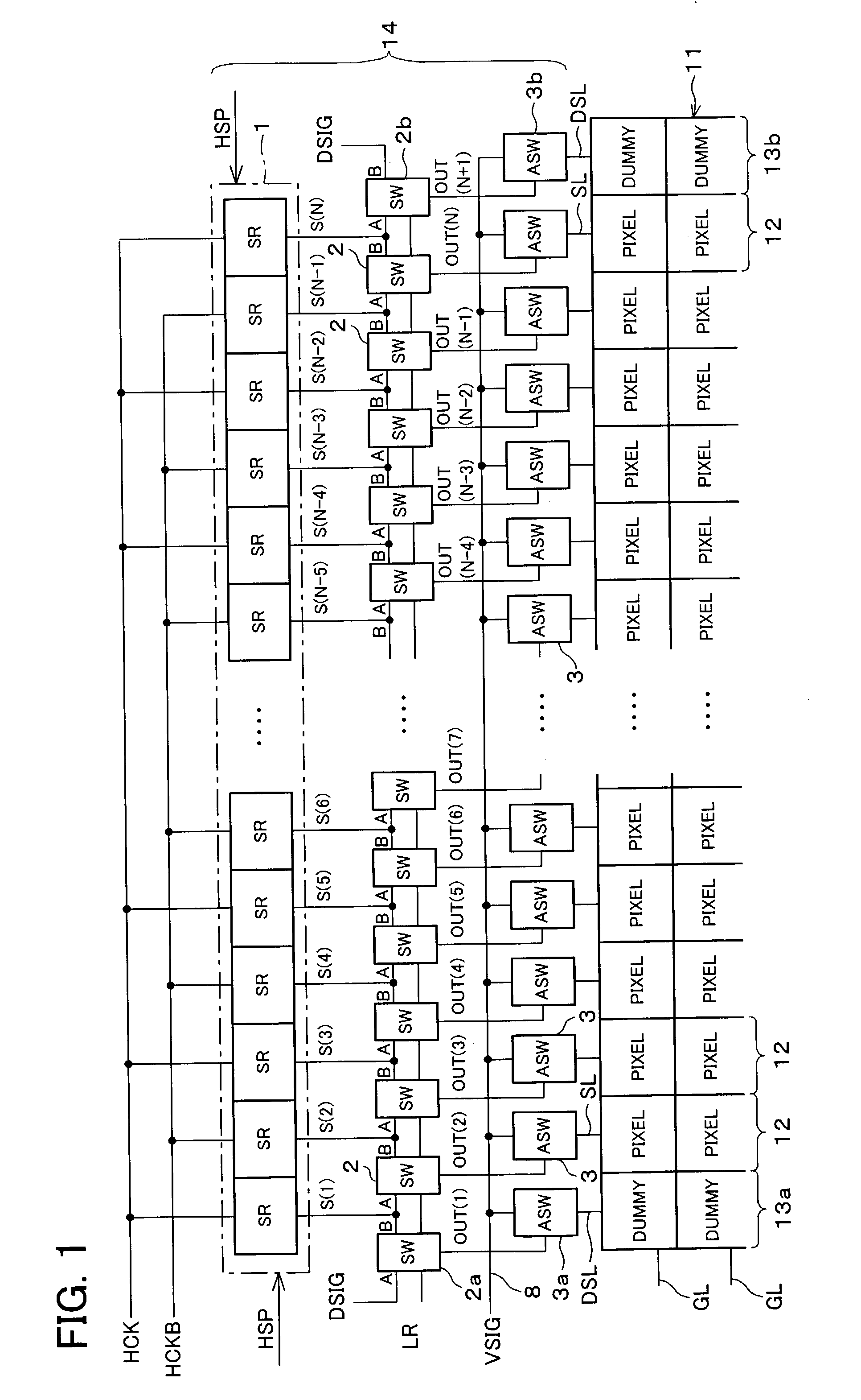 Bi-directional shift register and display device using same