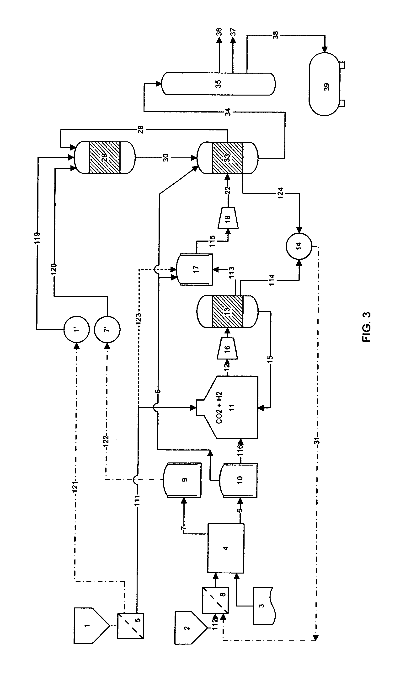 Process for producing liquid fuel from carbon dioxide and water
