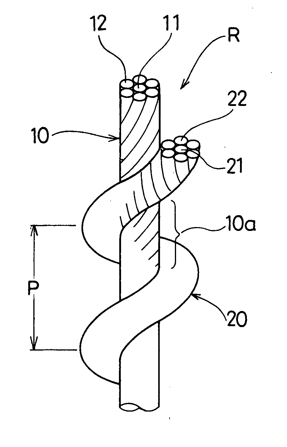 Spiral rope for liana raising, manufacturing method for the spiral rope and wall surface greening system