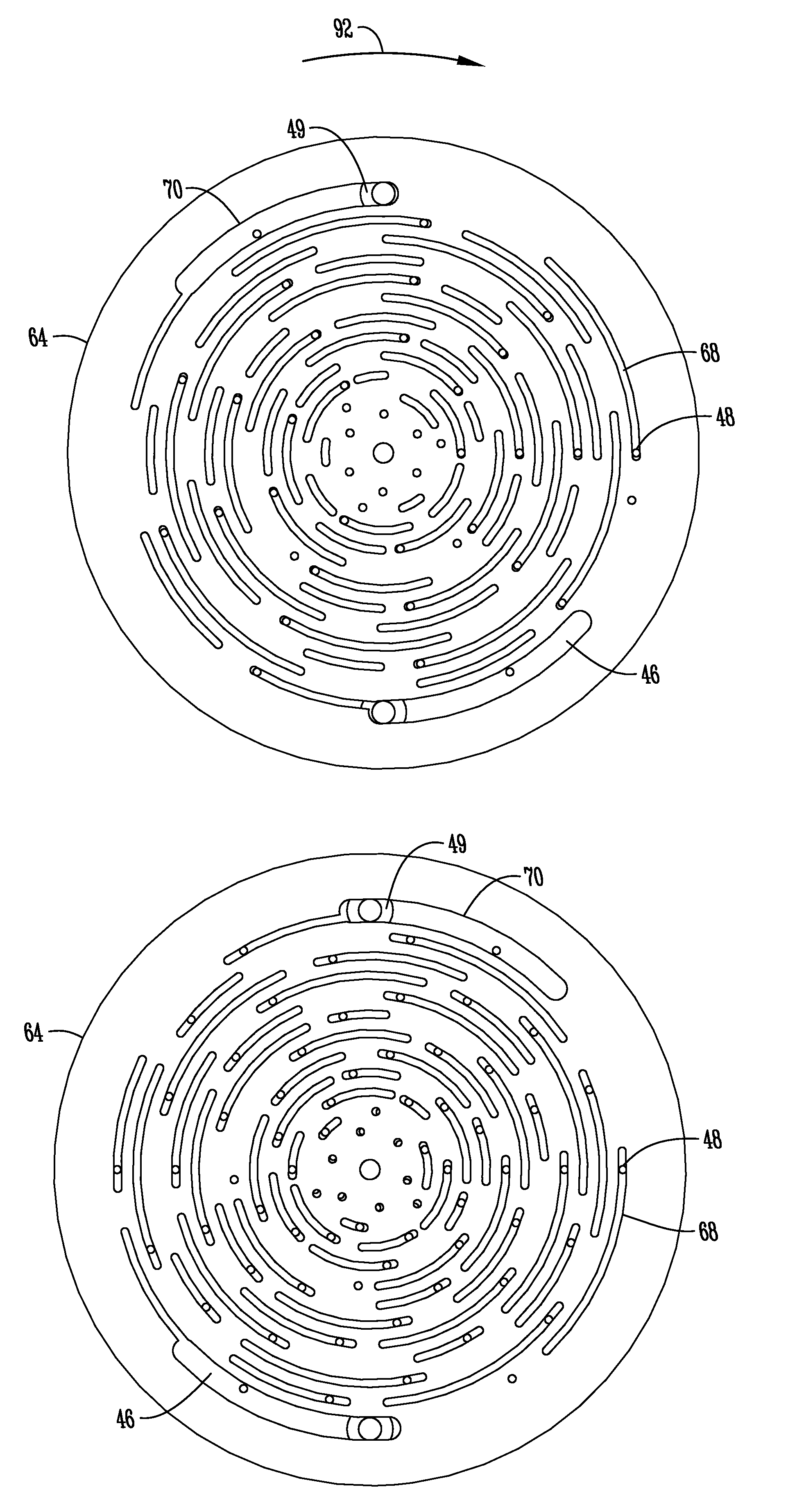 Method and apparatus for variation of flow to erode solid chemistry