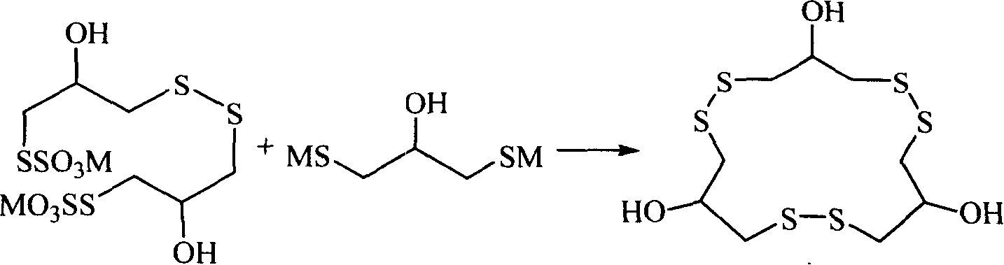 Method for synthesizing macrocyclic polydithioether compound gymnorrhizol