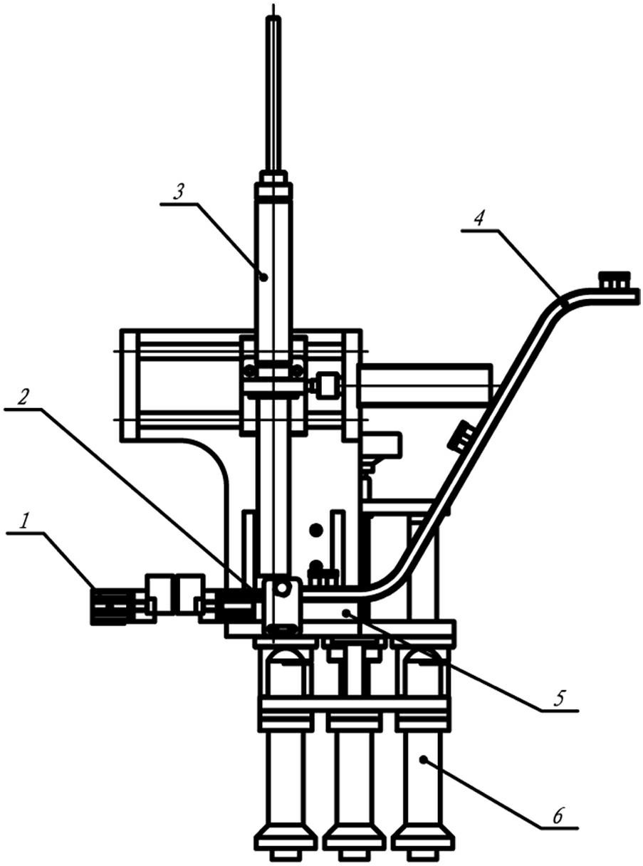 Sprayer cover positioning, taking and assembling device