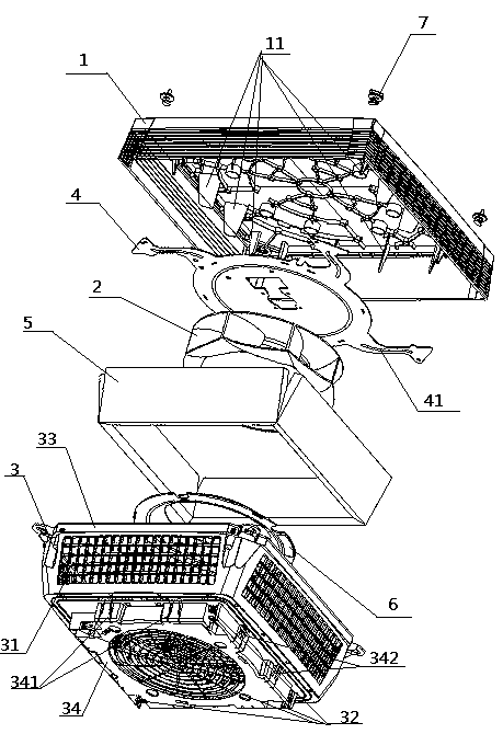 Ventilation fan mounted on the top of an electrical cabinet