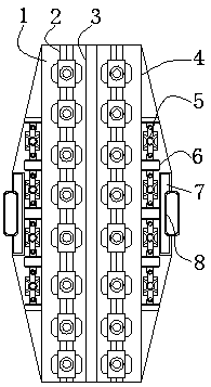 X-shaped pattern groove with heat dissipation function