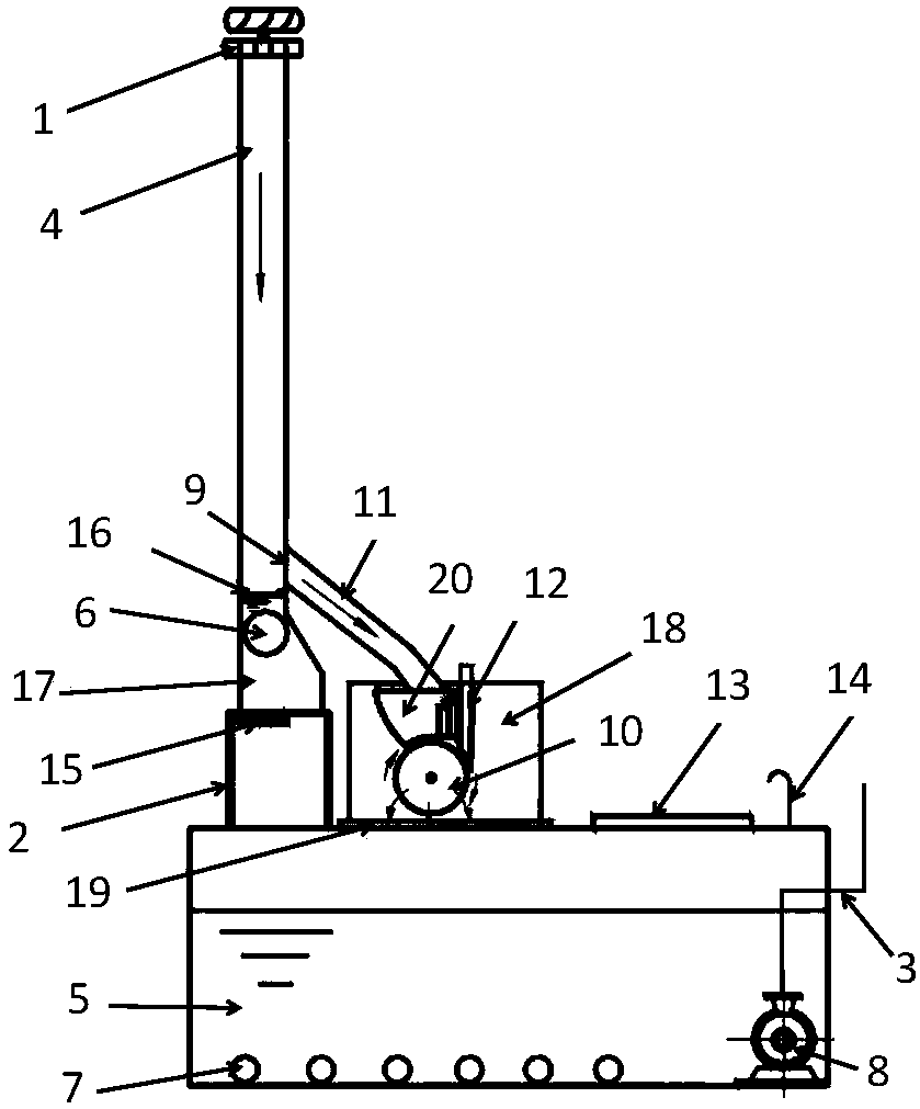 Self-powered self-cleaning roof rainwater collecting and processing system device