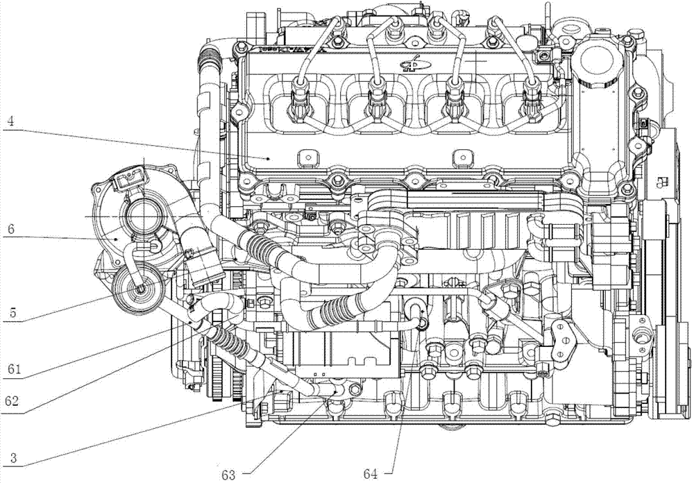 Horizontal engine supercharger assembly