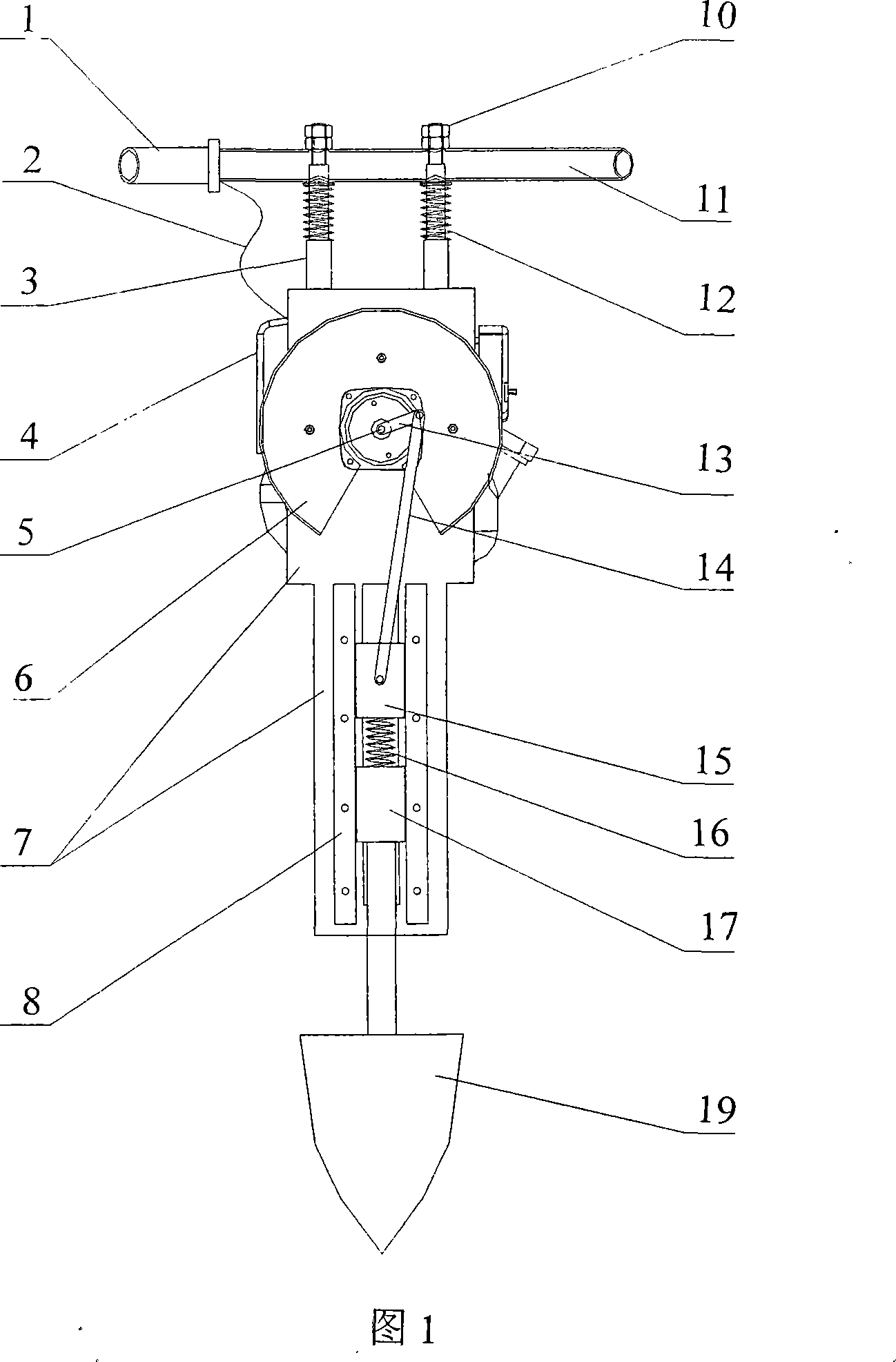 Reciprocating type bamboo root digging machine