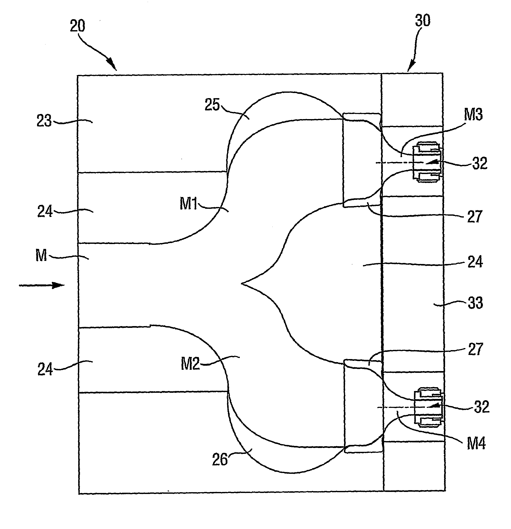 Device and method for the extrusion of viscoelastic materials