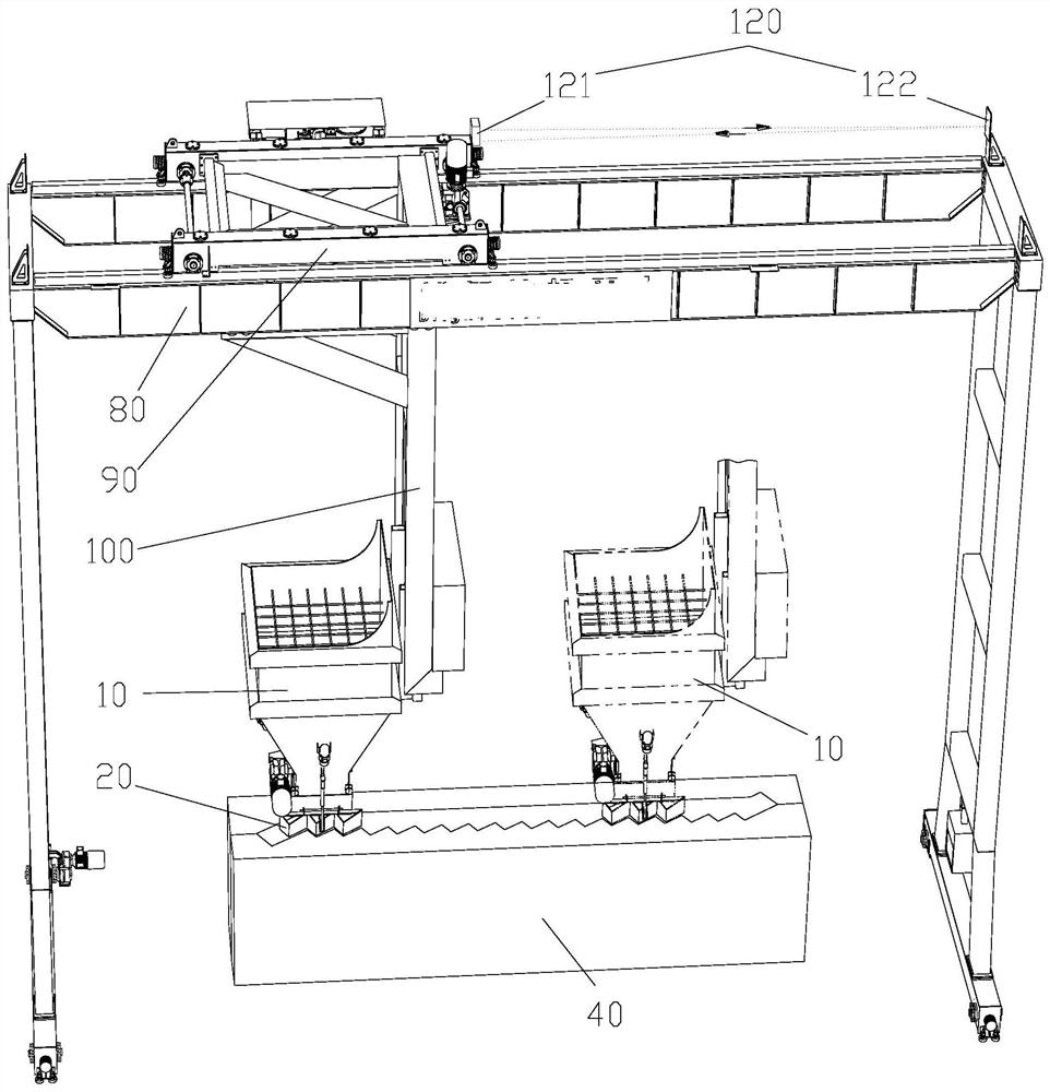 Material distribution equipment and stair pouring process