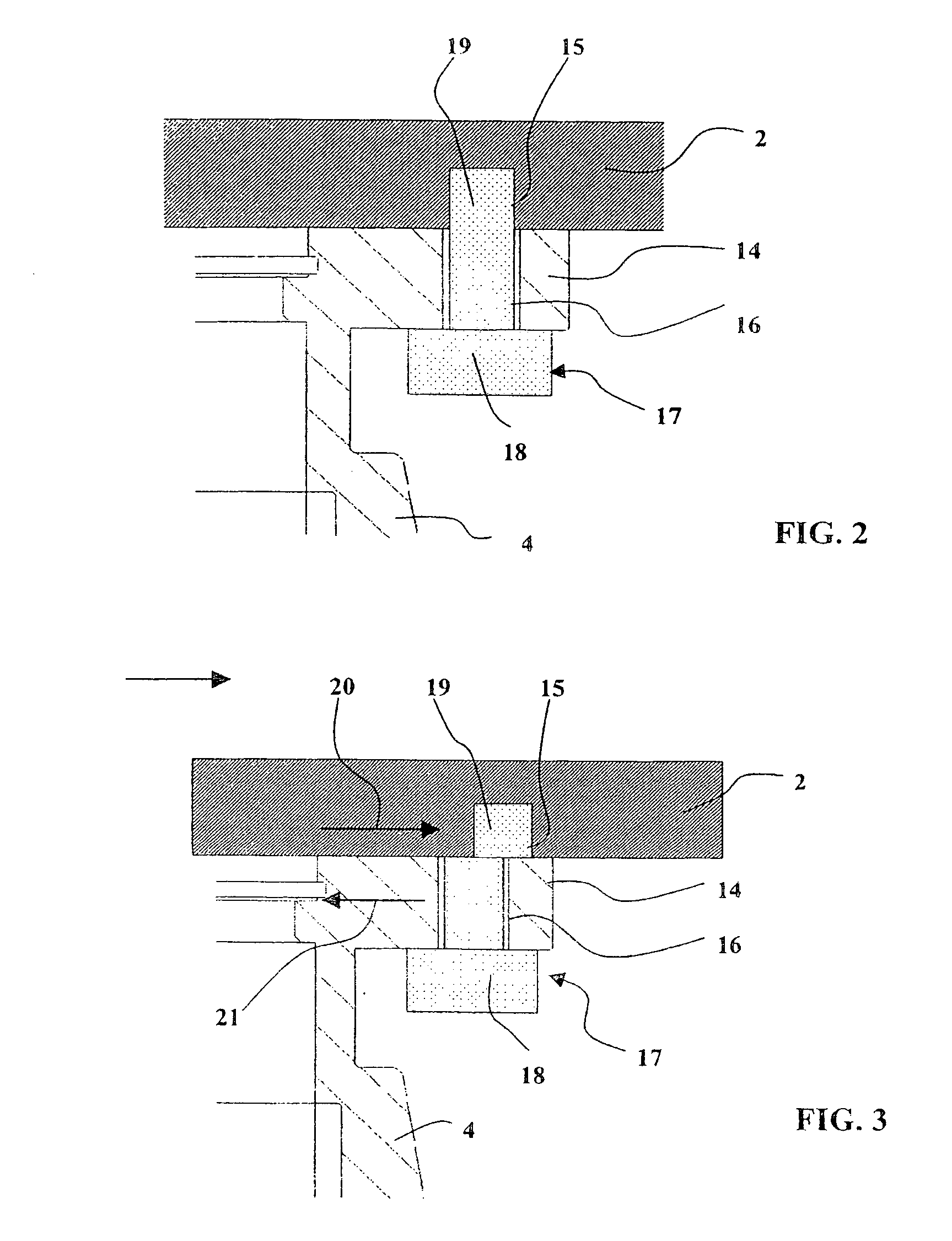 Device for fixing a vacuum pump