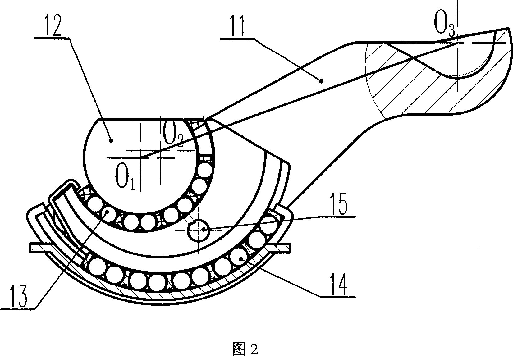 Floating tong type bipushing rod pneumatic disk brake based on rectangular torsional spring single dicrection clutch