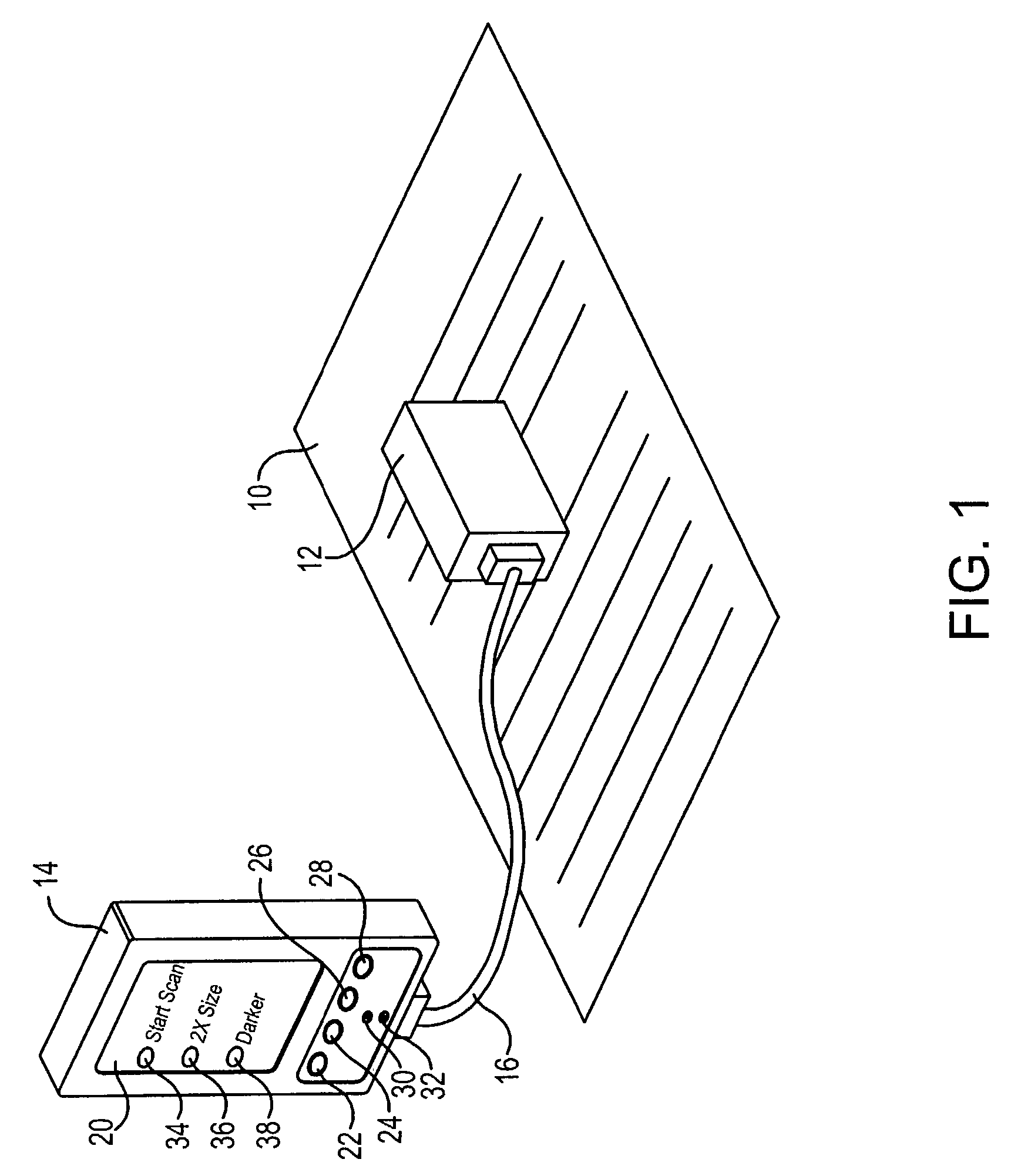 Portable document scan accessory for use with a wireless handheld communications device