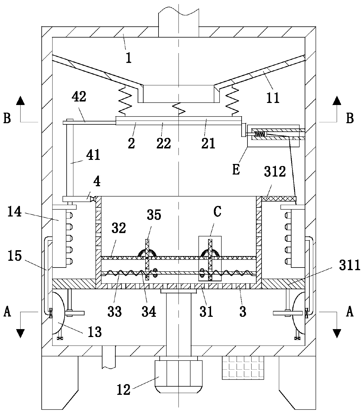 Environment-friendly novel material processing device