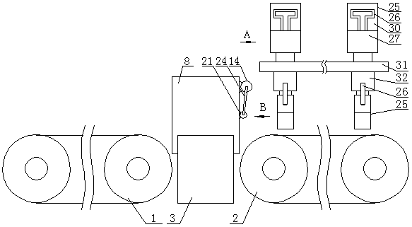 Detection device used for hoisting machinery track