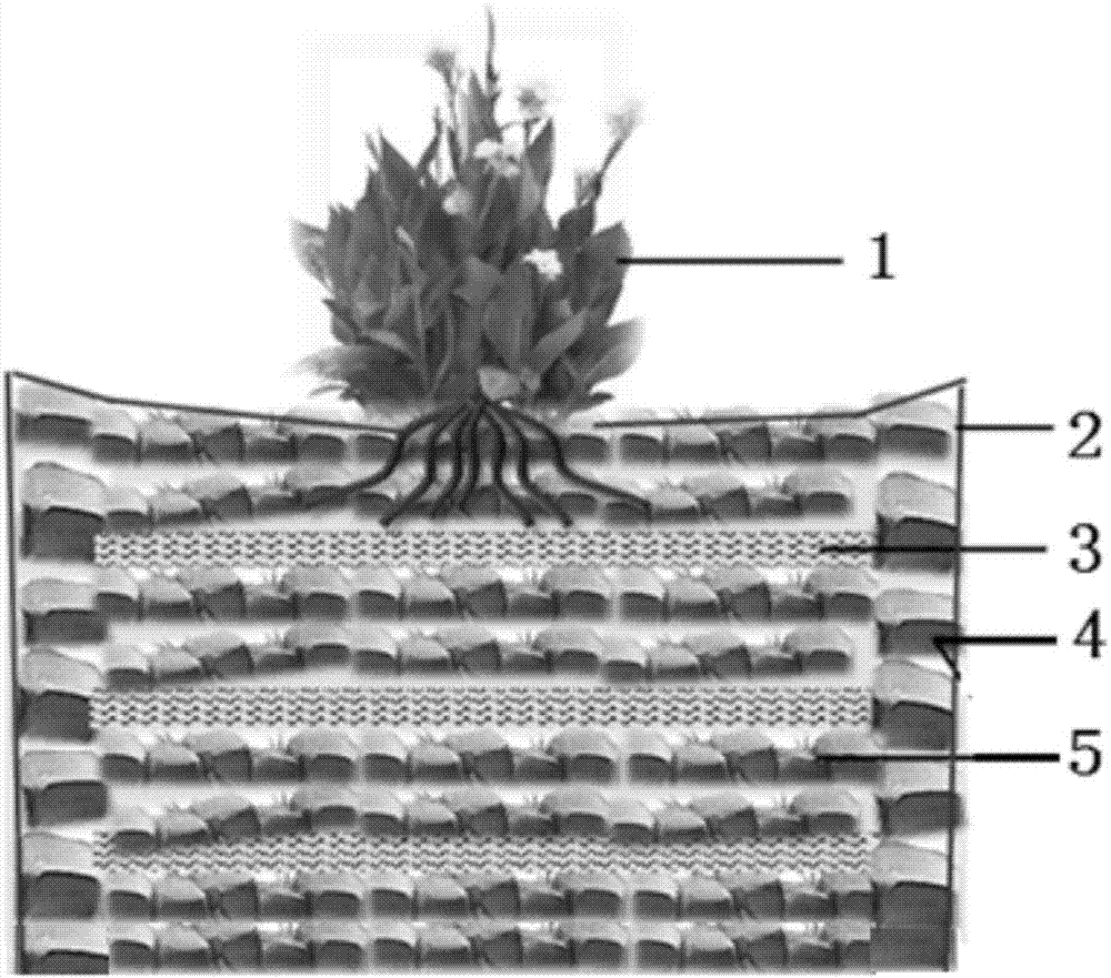 Repairing method for water body of artificial reinforced ecological bed