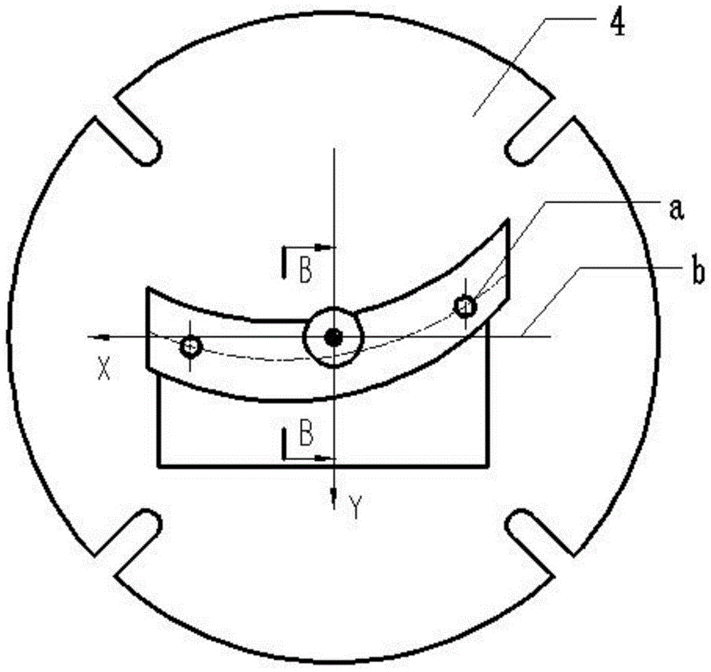 The processing method of the central measuring tool for detecting the driving disc fixture when processing the steam turbine blade