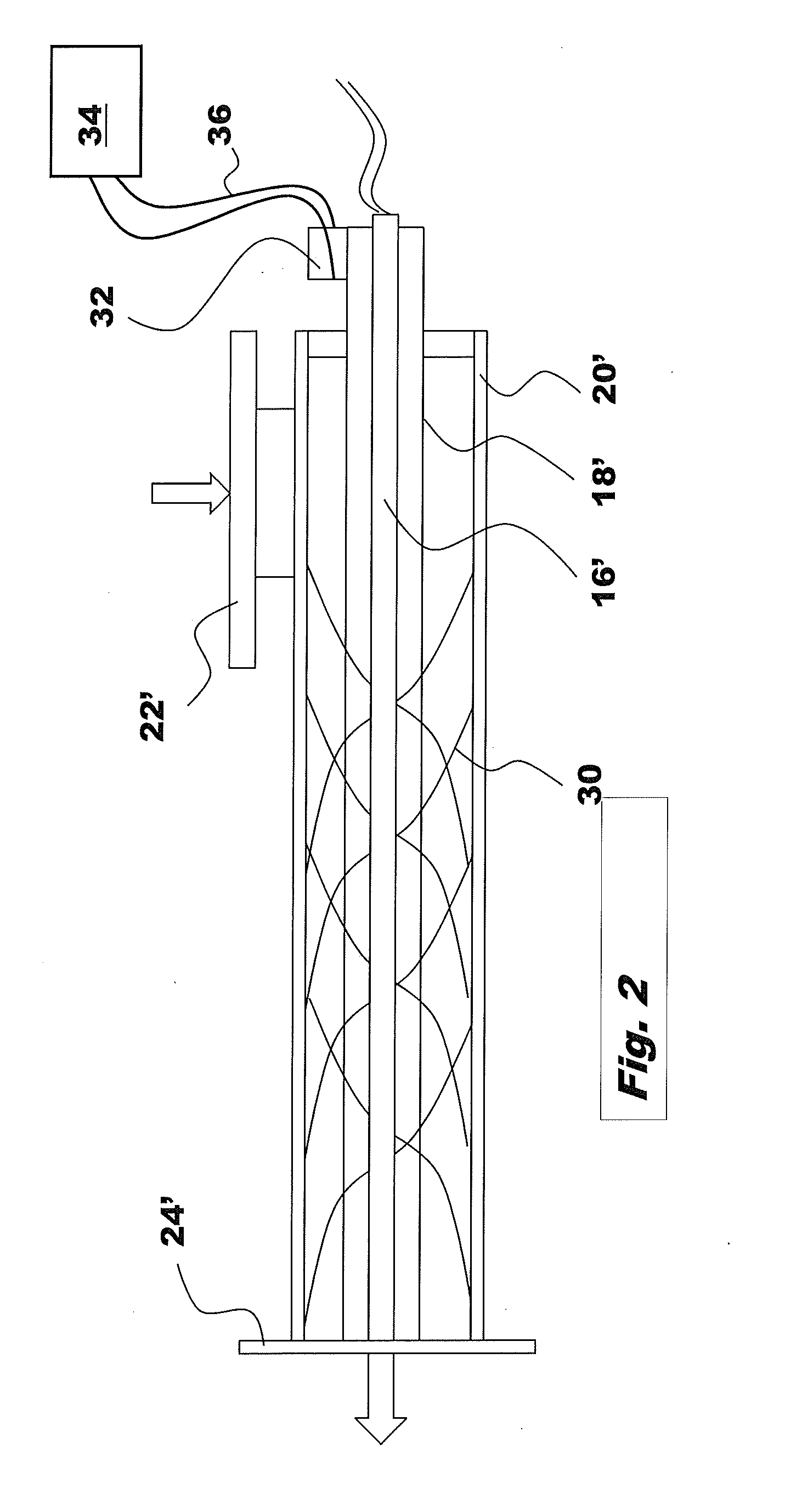 Method and Device for Treating Opaque Fluids with UV Radiation