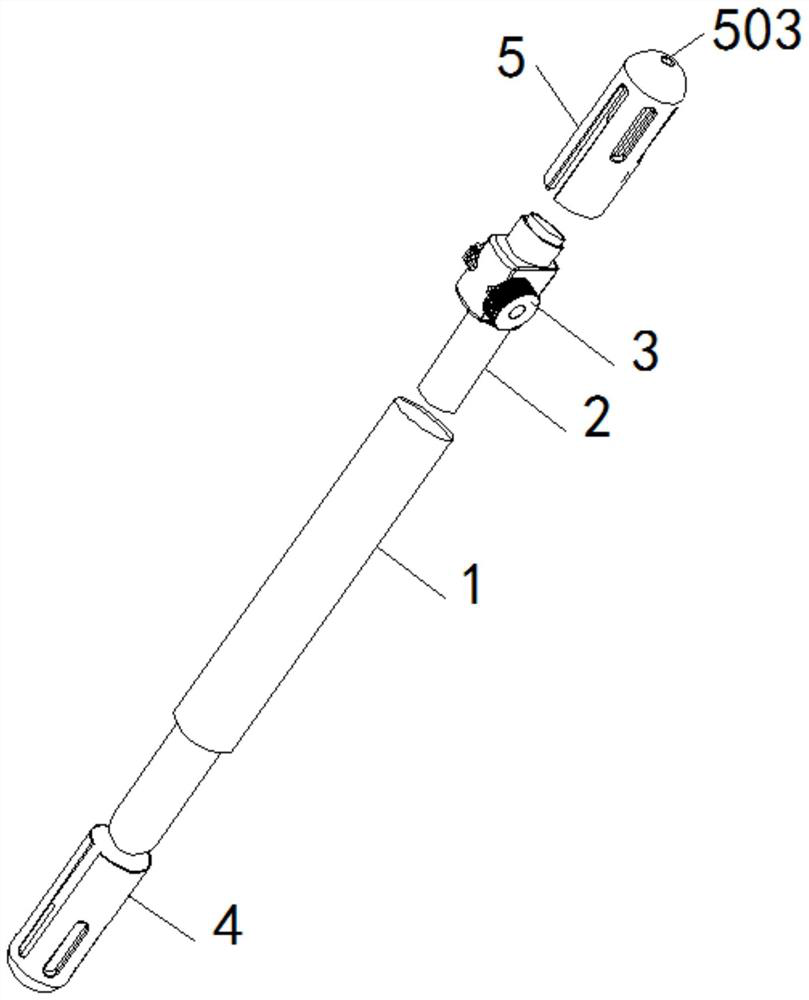 Temperature-adjustable acupoint moxibustion massage rod