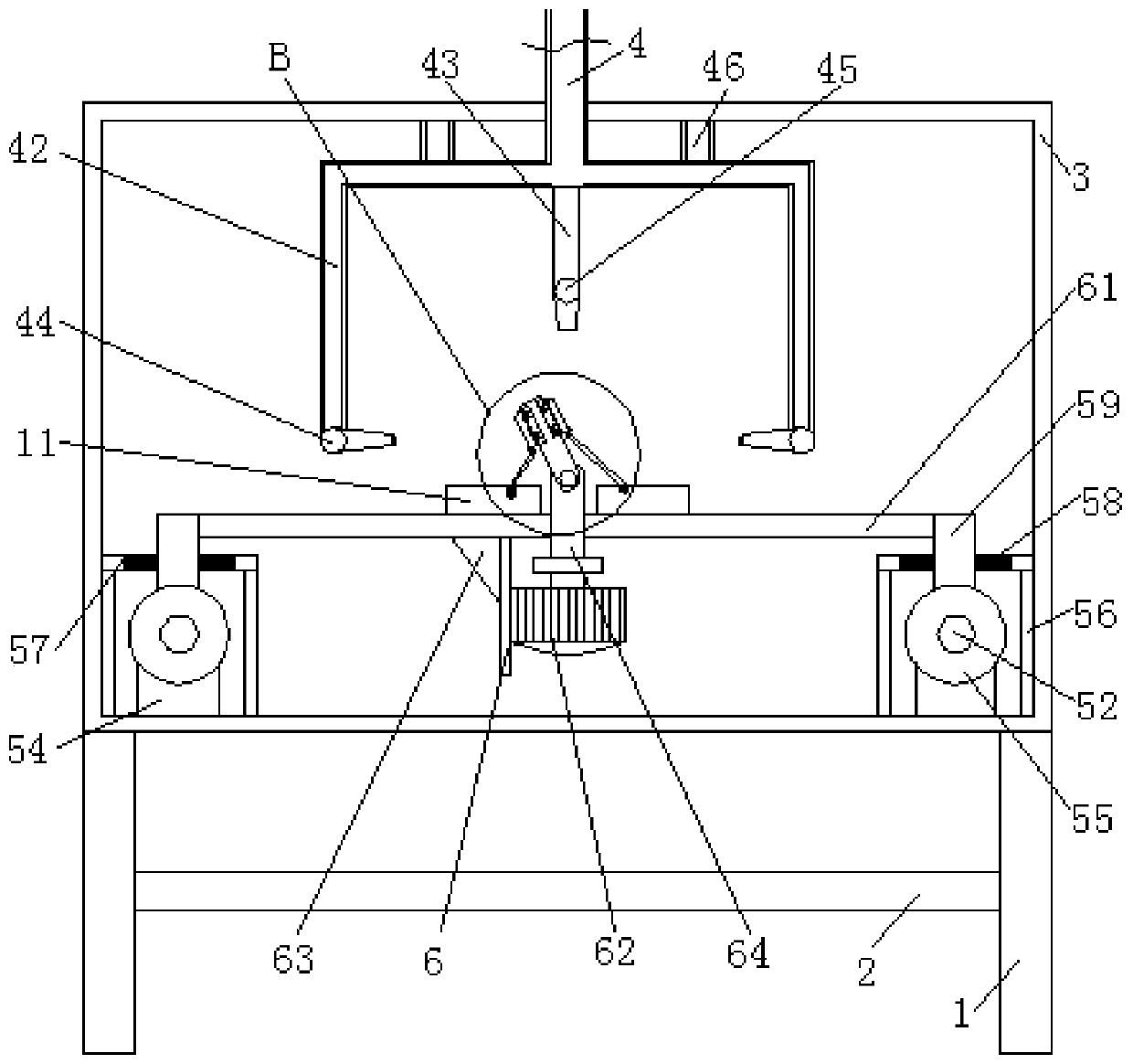 Surface spraying device for automobile lamp shell production