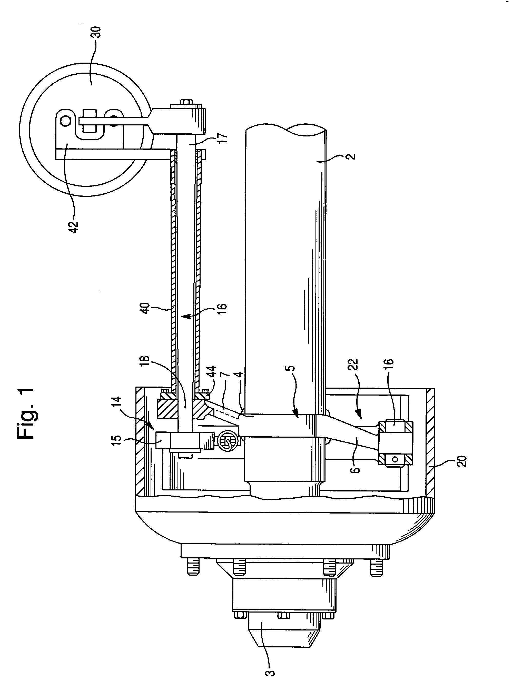 Vehicle axle beam and brake assembly
