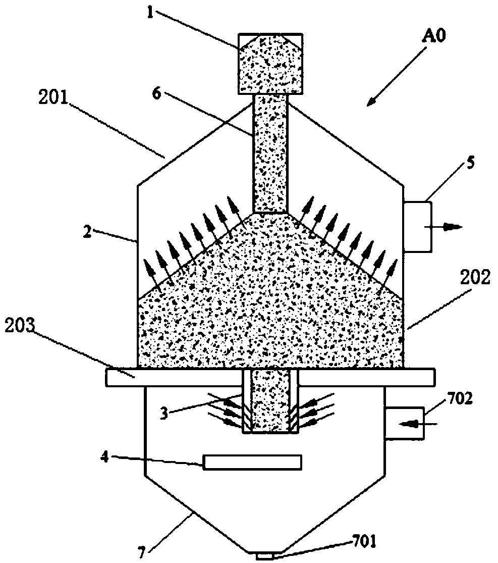 Sintering ore air draft type circulating cooling system and process thereof
