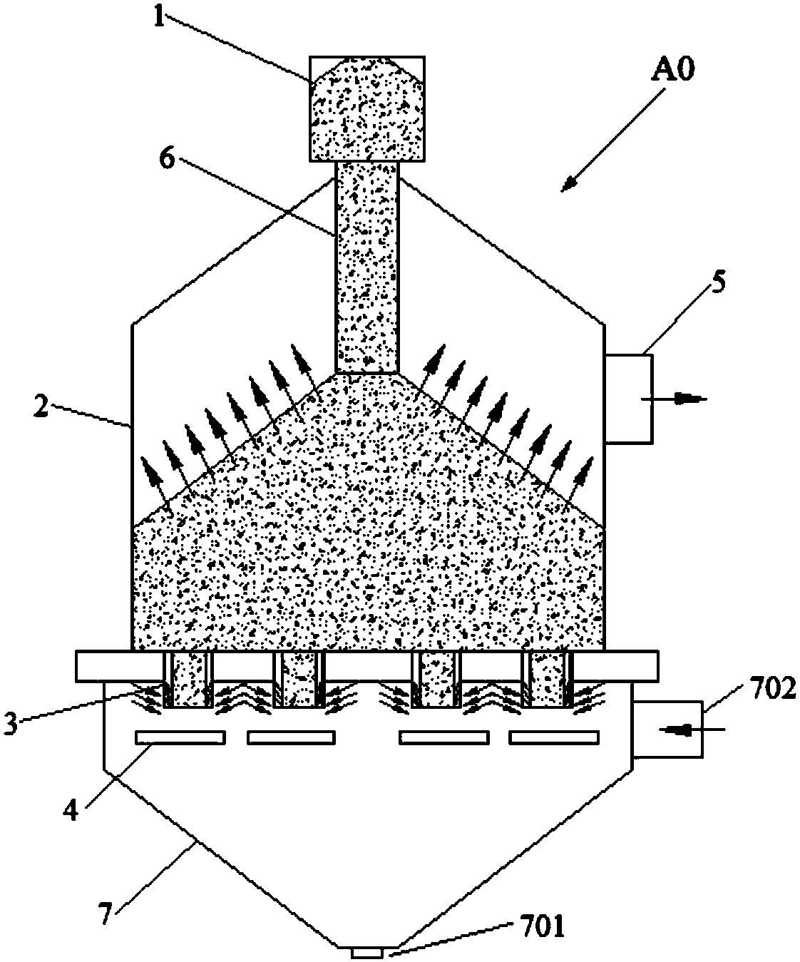 Sintering ore air draft type circulating cooling system and process thereof