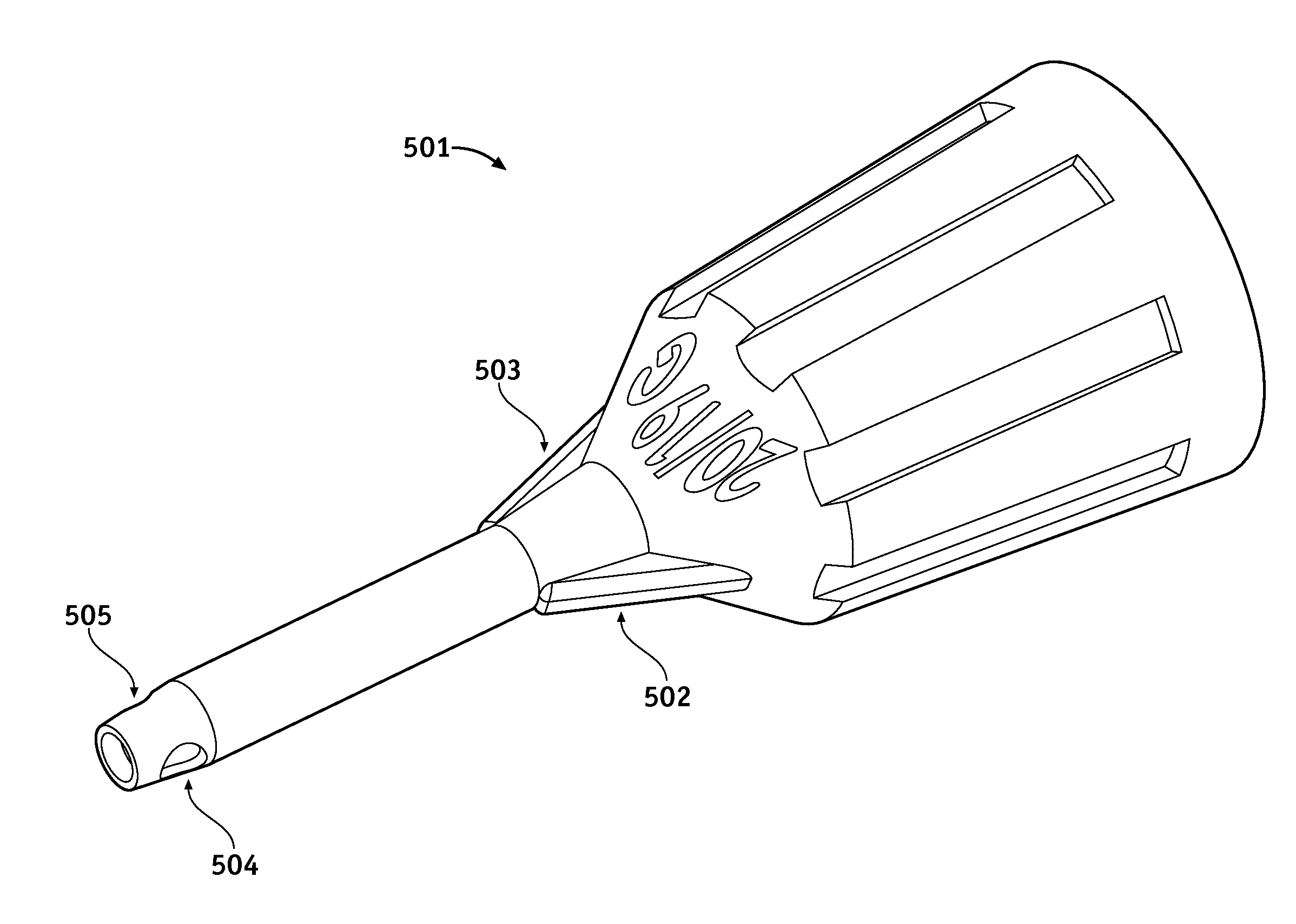 Rotational alignment of fluid delivery device