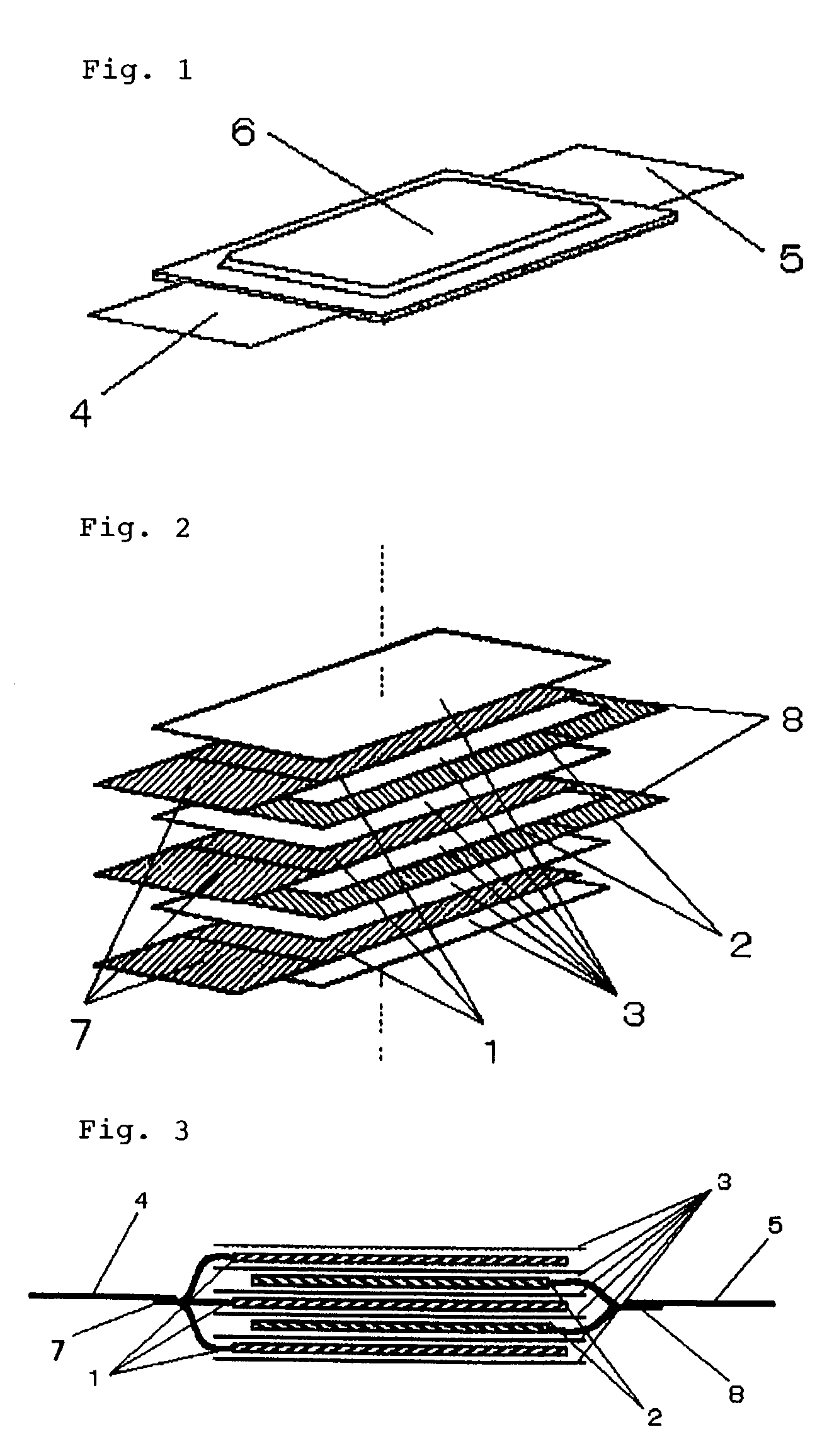 Flat-type cell and combined battery utilizing the same