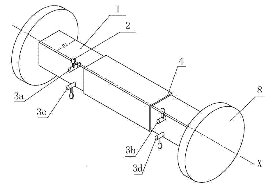 Device for quantitatively detecting interphase applied force of gas-liquid two-phase flow