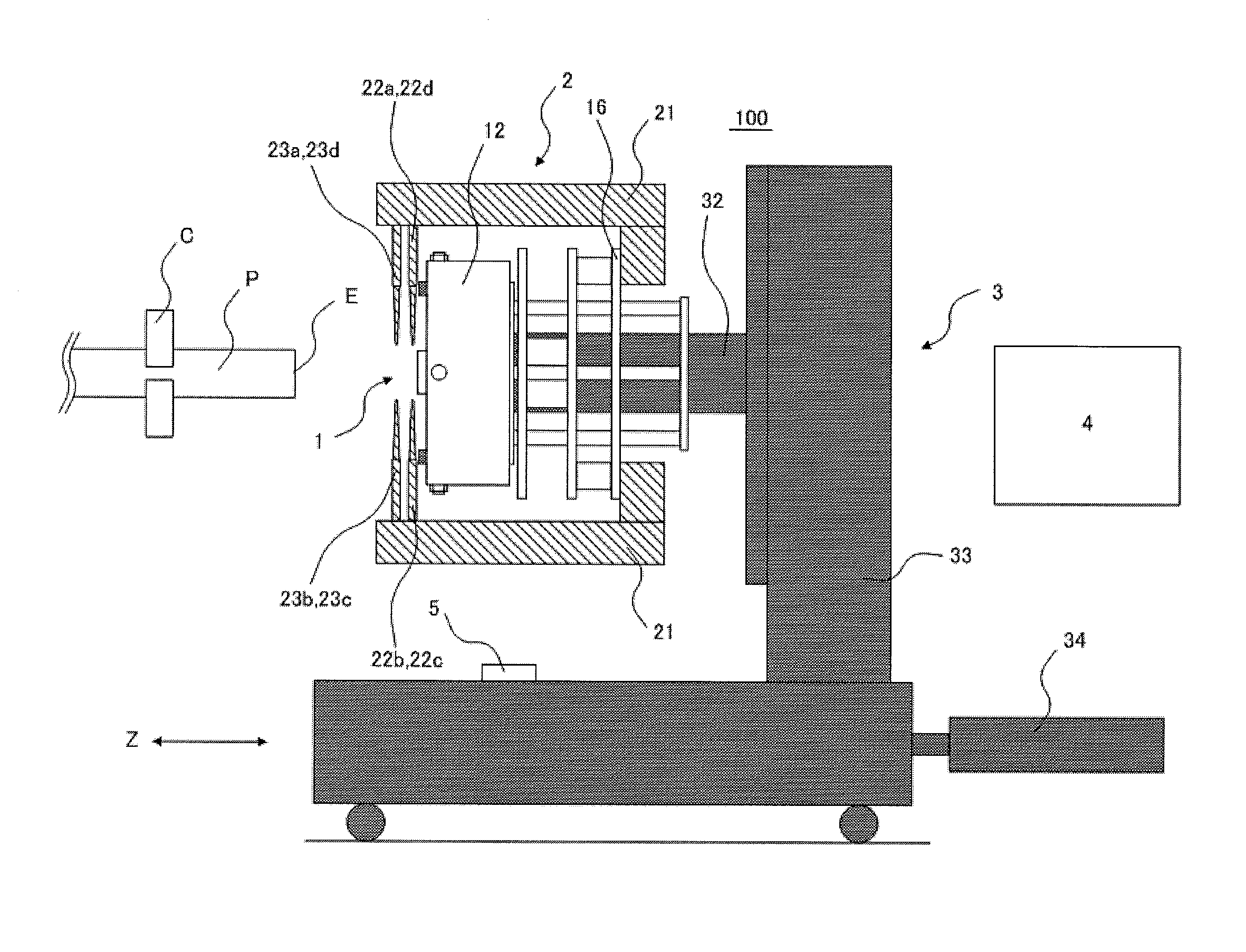 Dimension measuring device for long material