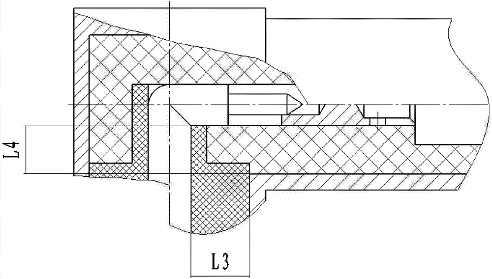 Bent type high voltage-resisting radio frequency coaxial connector structure