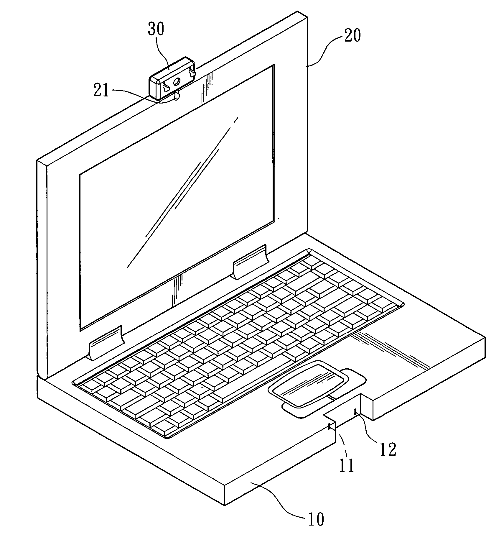 Multimedia device for portable computers