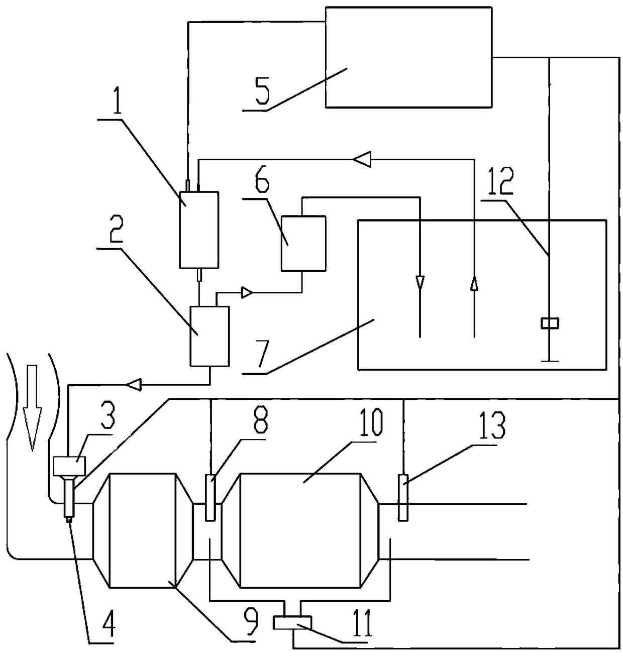 Method and system capable of utilizing methyl alcohol as additional energy to realize regeneration of particle catcher