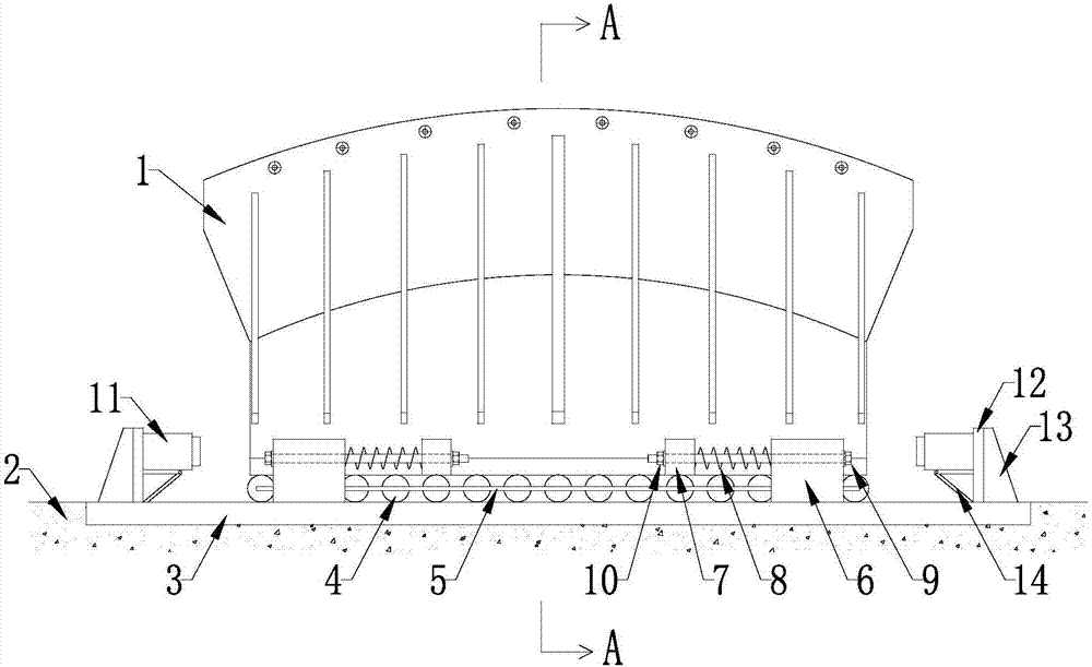 Critical movable main cable saddle for skid resisting of main cable