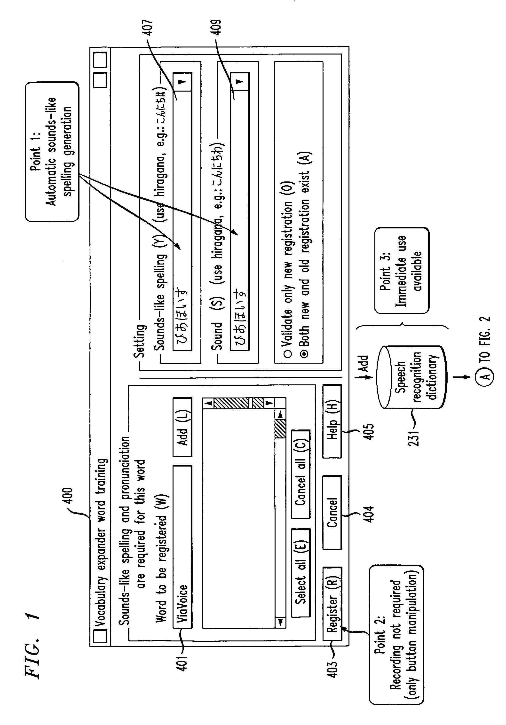 Methods and apparatus for recognized word registration in accordance with speech recognition