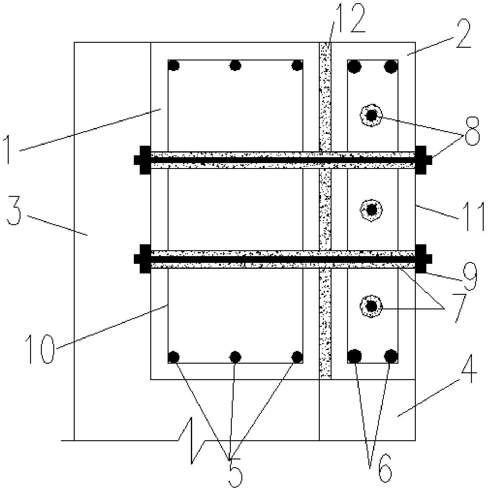 Structure reinforcing method in externally-attached steel-encased assembly type PC frame mode