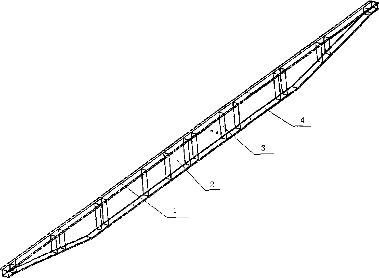 Method for assembling vertical rectangle box type structure girder