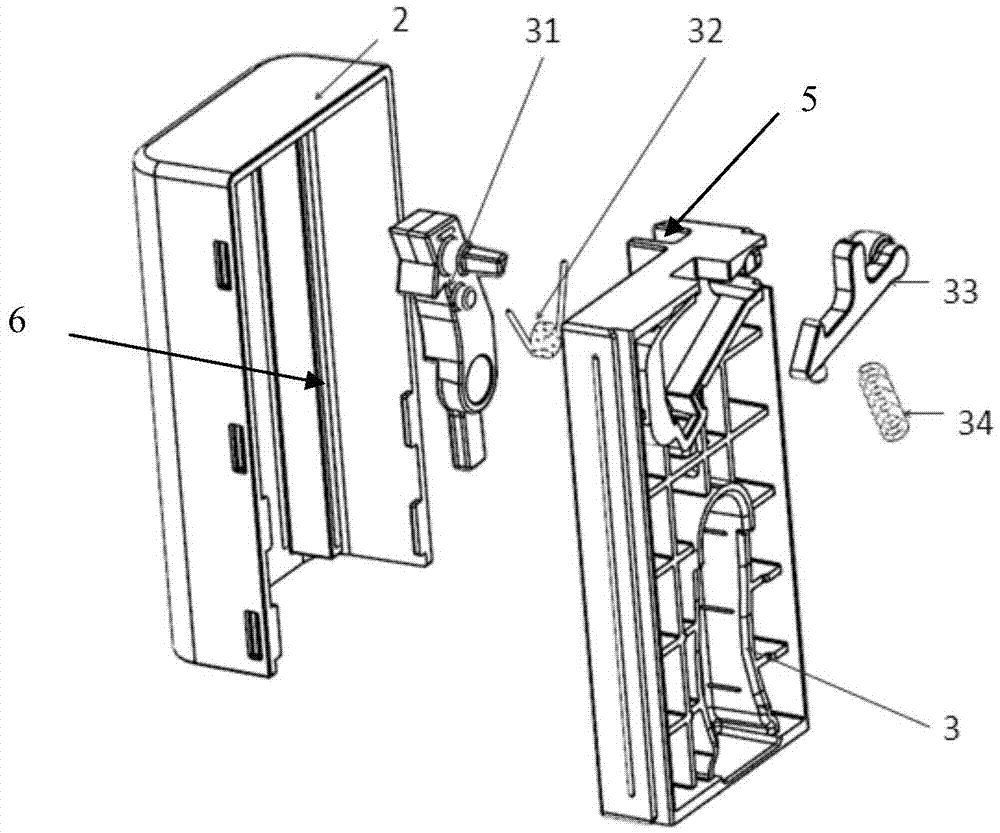 Bottle rack lifting mechanism and refrigerator containing same