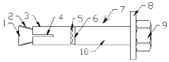 Method for constructing plate adhesion and anchor structure used in the method