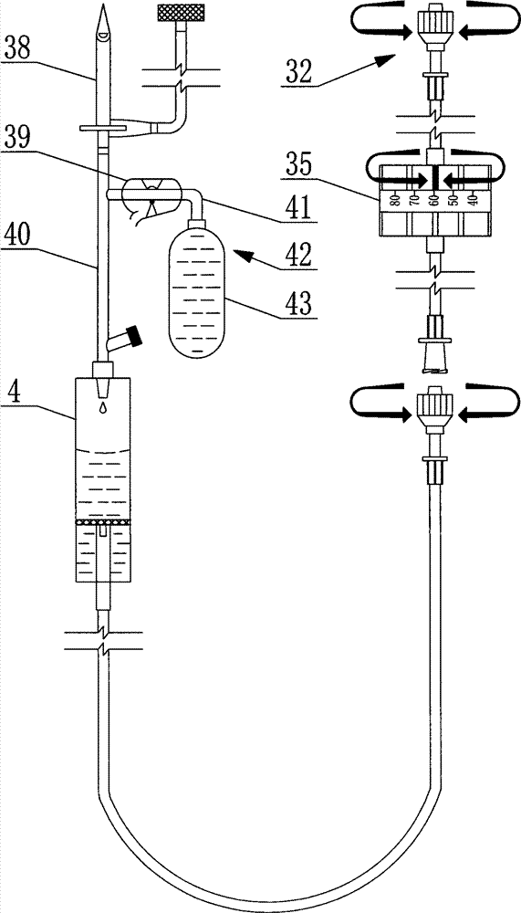 Disposable membrane type automatic stopping and liquid residue preventing infusion set